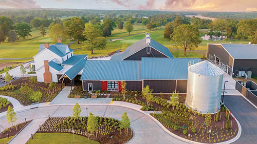 Aerial shot of Crossroads Vineyard