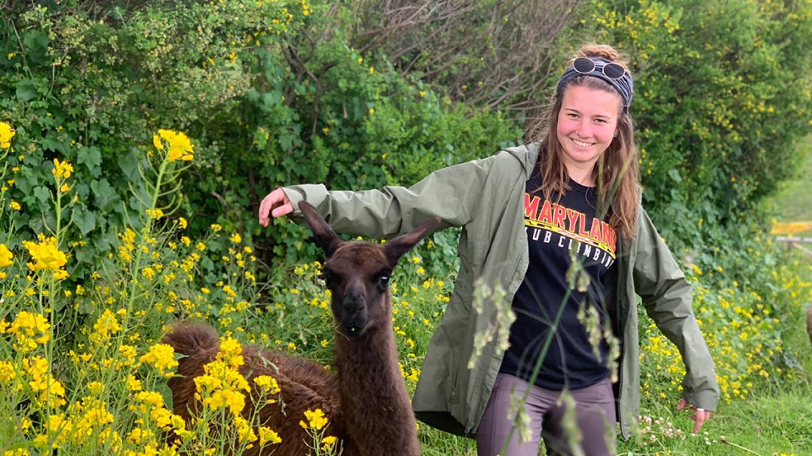 Student during a study abroad trip