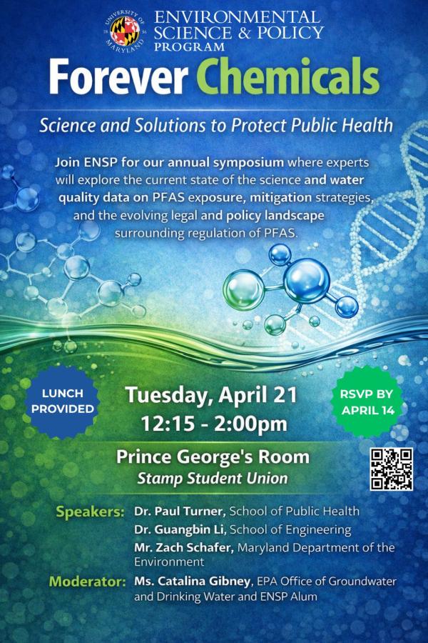 ENSP Symposium flyer: Tuesday, April 21 at The Stamp